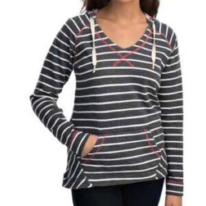 Columbia Tropic Haven Navy Striped Hoodie- Small